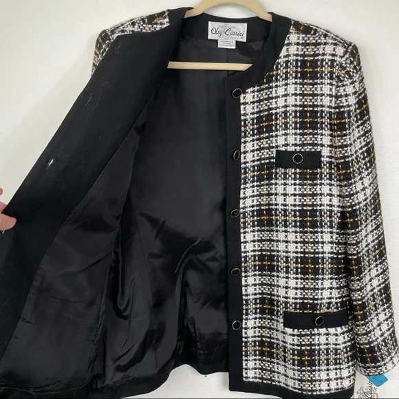 Oleg Cassini Wool Blend Blazer/Skirt Set Size 16 - Picture 6 of 16